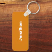 volleybalteam sportatleet naam sinaasappel grijs sleutelhanger (Achterkant)