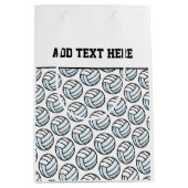 Volleybalteam Sportpagina Aangepaste tekst zwart Medium Cadeauzakje (Voorkant)