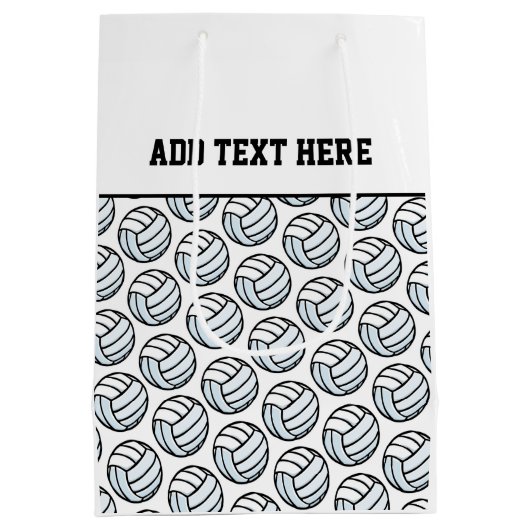 Volleybalteam Sportpagina Aangepaste tekst zwart Medium Cadeauzakje (Achterkant)