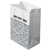 Volleybalteam Sportpagina Aangepaste tekst zwart Medium Cadeauzakje (Achterkant Gekanteld)