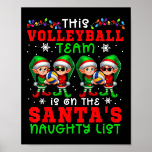 Volleybalteam staat op de Santa's Naughty List XMA Poster