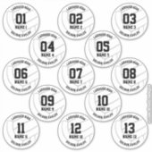 volleybalteam voor meisjes 13 spelers sticker (Voorkant)