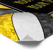 volleybalteam zwarte gele meisjes foto poster (Hoek)