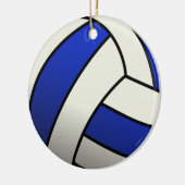 Volleybalteamcadeaus - blauw keramisch ornament (Links)