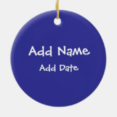 Volleybalteamcadeaus - blauw keramisch ornament (Achterkant)