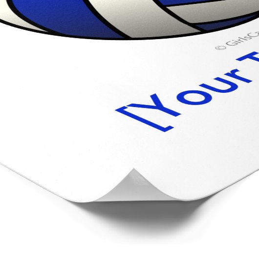 Volleybalteamcadeaus - blauw poster (Hoek)