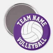 Volleybalteamnaam en kleurensport magneet (Voorkant / Achterkant)