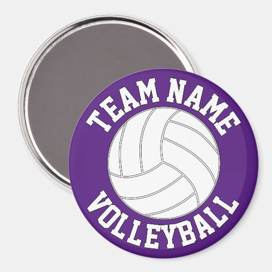 Volleybalteamnaam en kleurensport magneet (Voorkant / Achterkant)