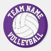 Volleybalteamnaam en kleurensport magneet (Voorkant)