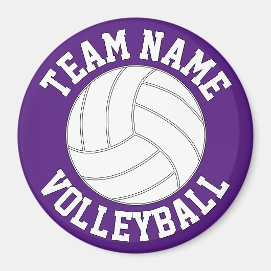 Volleybalteamnaam en kleurensport magneet (Voorkant)