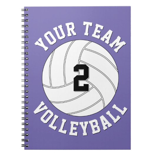 Volleybalteamnaam en speler Jersey nummer sport Notitieboek (Voorkant)
