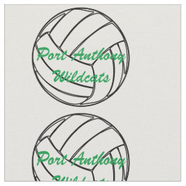 Volleybalteamnaam in groen stof