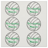 Volleybalteamnaam in groen stof (Swatch)