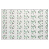 Volleybalteamnaam in groen stof (Fat Quarter)