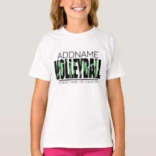 Volleybalteamspeler VOEG NAAM TOE School Topatleet T-shirt