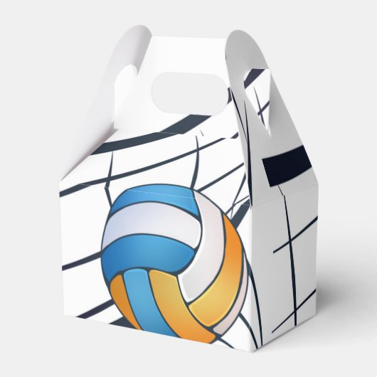 Volleybalthema Birthday Bedankdoosjes (Voorkant Zijde)