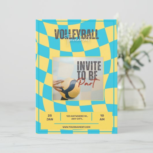 volleybaltoernooi kaart (Staand voorkant)