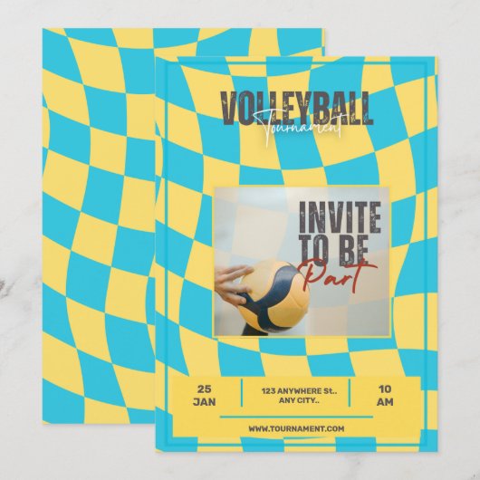 volleybaltoernooi kaart (Voorkant / Achterkant)