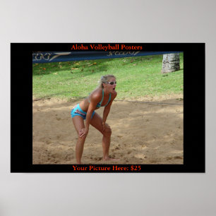 Volleybaluitdrukkingen Poster