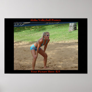 Volleybaluitdrukkingen Poster