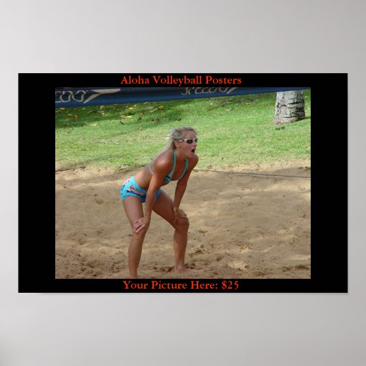 Volleybaluitdrukkingen Poster (Voorkant)