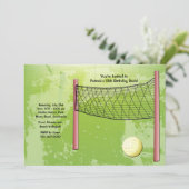 Volleybaluitnodiging Kaart (Staand voorkant)
