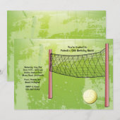 Volleybaluitnodiging Kaart (Voorkant / Achterkant)