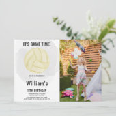 Volleybaluitvindingen met foto kaart (Staand voorkant)