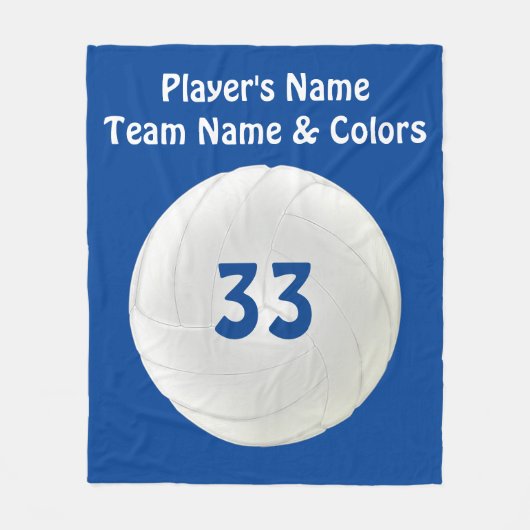 Volleybalvakluiken, Jouw tekst- en KLEURSTOFFEN Fleece Deken (Voorkant)