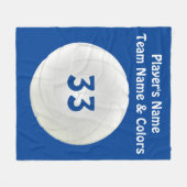 Volleybalvakluiken, Jouw tekst- en KLEURSTOFFEN Fleece Deken (Voorkant (Horizontaal))