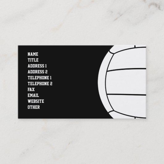VolleybalVisitekaartje Visitekaartje (Voorkant)