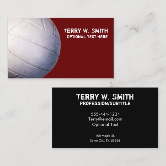 VolleybalVisitekaartje Visitekaartje (Voorkant / Achterkant)