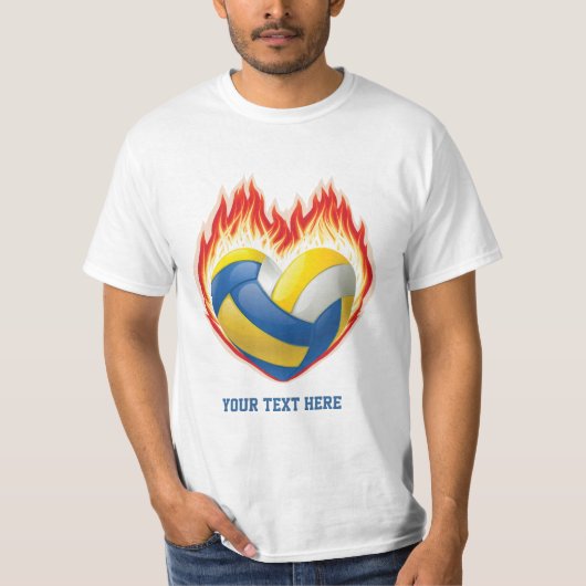 Volleybalvlam (gepersonaliseerd) t-shirt (Voorkant)