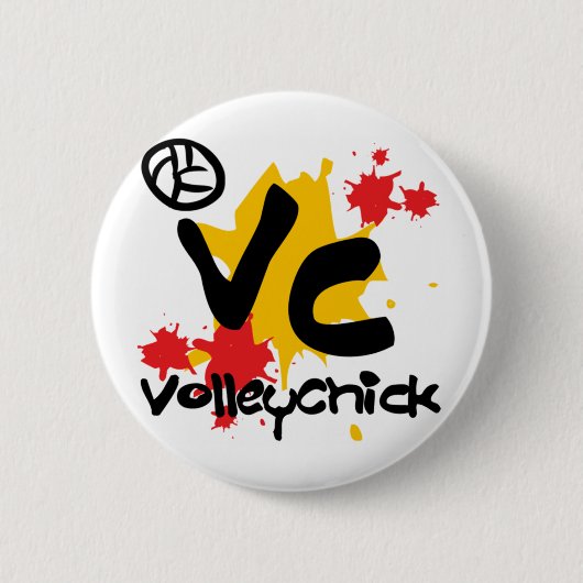 VolleyChick Croobie Ronde Button 5,7 Cm (Voorkant)