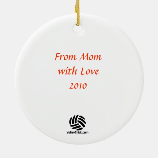 VolleyChick Custom BeachChick Ornament (Achterkant)