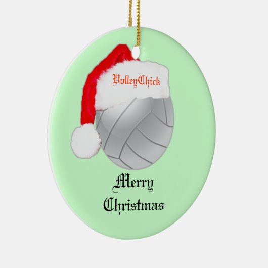 VolleyChick Custom Santa Ball Ornament (Rechts)