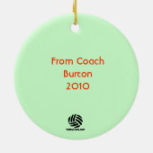 VolleyChick Custom Santa Ball Ornament (Achterkant)