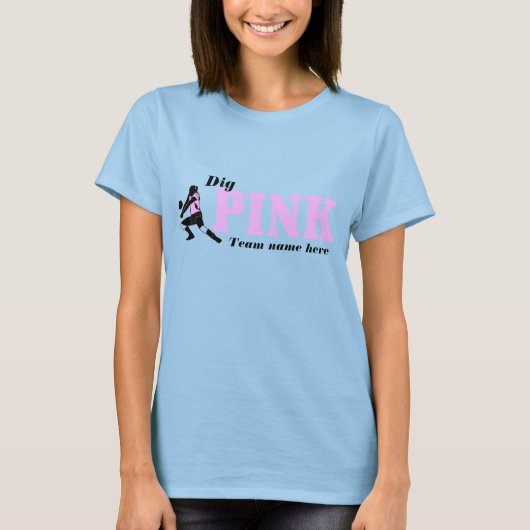 VolleyChick Dig Pink5, Dig T-shirt (Voorkant)