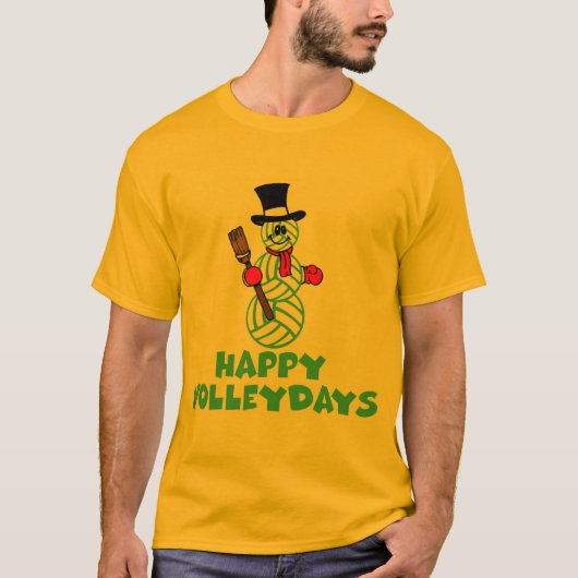 VolleyChick Happy VolleyDays Snowman T-shirt (Voorkant)