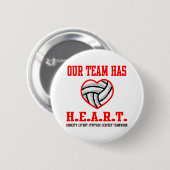 VolleyChick Heart Ronde Button 5,7 Cm (Voorkant /achterkant)