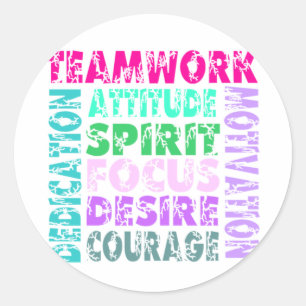 VolleyChick Teamwork Ronde Sticker