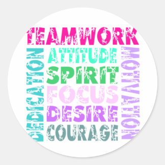 VolleyChick Teamwork Ronde Sticker