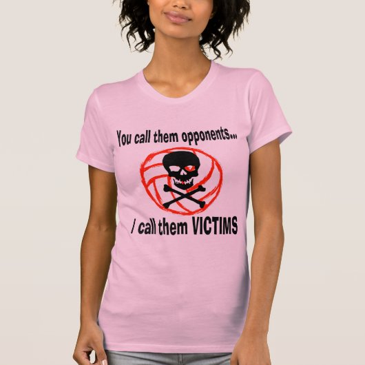 VolleyChick VolleyVictim T-shirt (Voorkant)