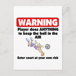 VolleyChick-waarschuwing Briefkaart