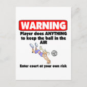 VolleyChick-waarschuwing Briefkaart (Voorkant)