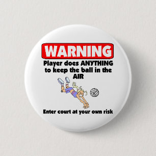 VolleyChick-waarschuwing Ronde Button 5,7 Cm