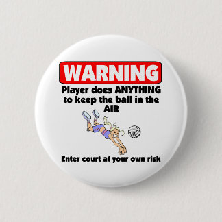VolleyChick-waarschuwing Ronde Button 5,7 Cm