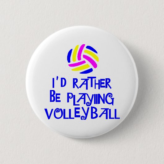 VolleyChick's Rather Ronde Button 5,7 Cm (Voorkant)