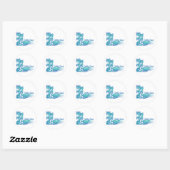 VolleyChickWaver Ronde Sticker (Vel)