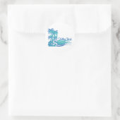 VolleyChickWaver Ronde Sticker (Tas)